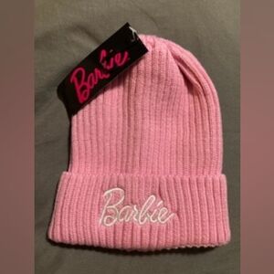BARBIE PINK BEANIE HAT NWT O/S